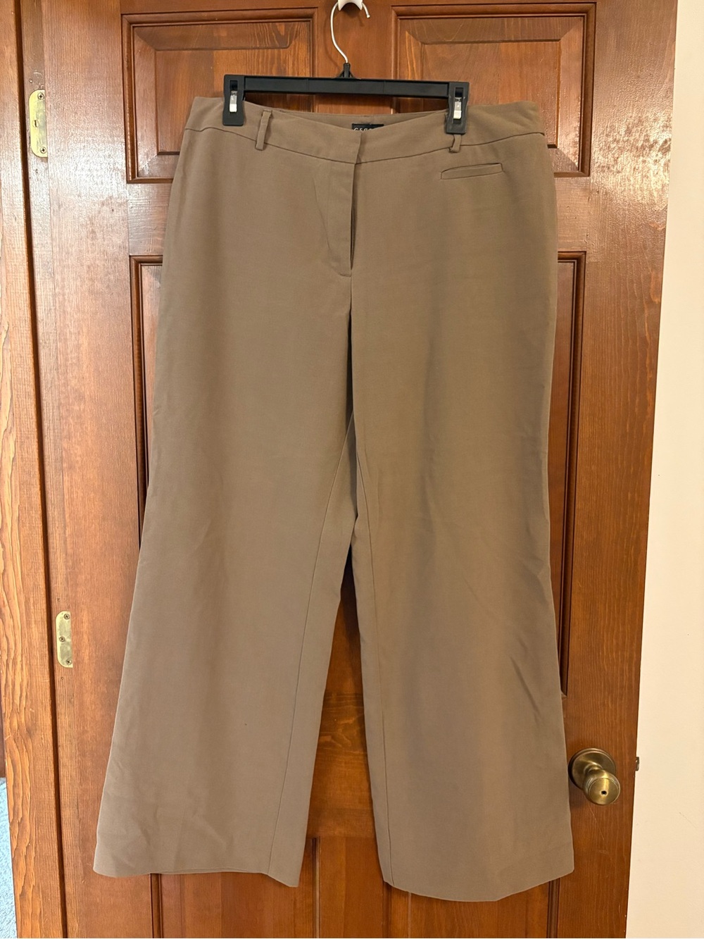 George Classic Wide-Leg Dress Pants - Taupe